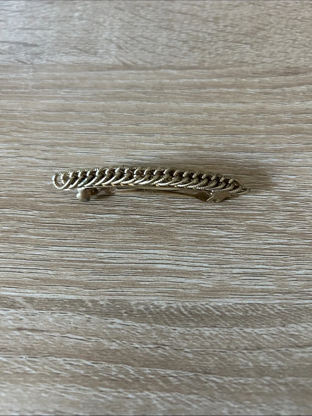 Gold Braided Metal Hair Barrette
